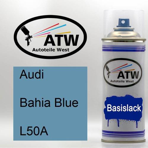 Audi, Bahia Blue, L50A: 400ml Sprühdose, von ATW Autoteile West.